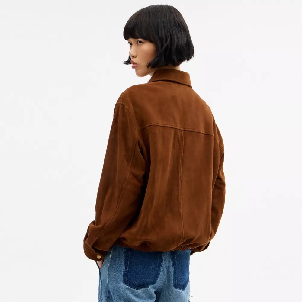 Heritage C oversized suède bomberjack