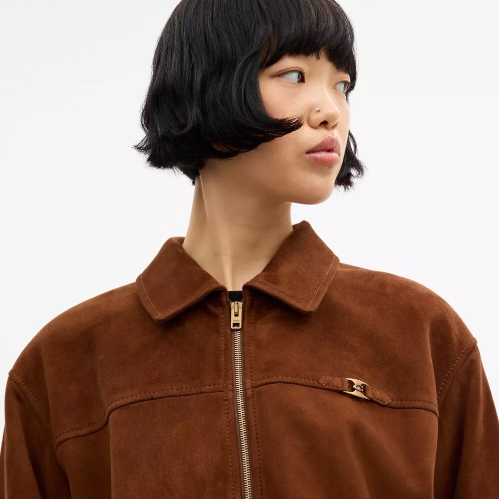 Heritage C oversized suède bomberjack