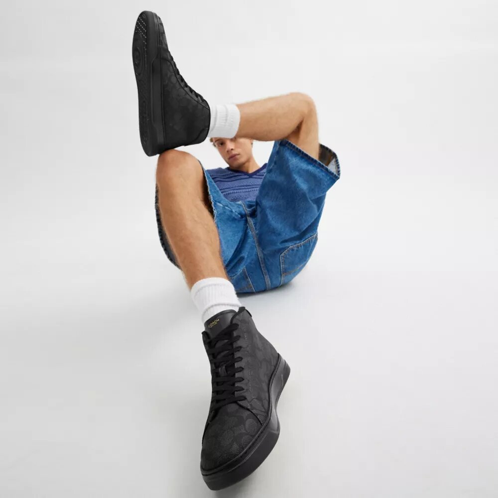 High Line hoge sneakers van Signature Canvas