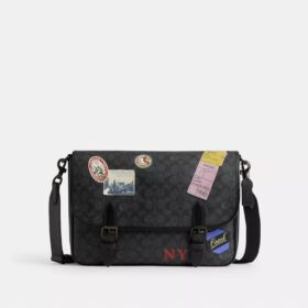 Hitch-messengertas van Signature Canvas met patches