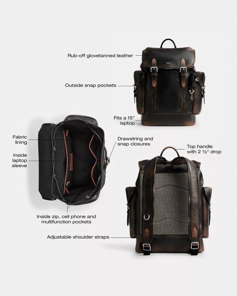 Hitch-rugzak van 'Loved Leather'