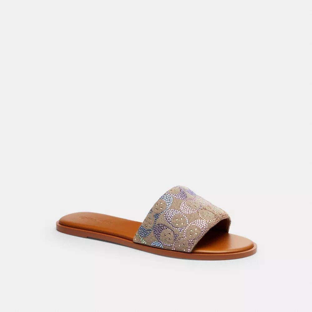 Holly-sandalen in Crystal Signature-jacquard
