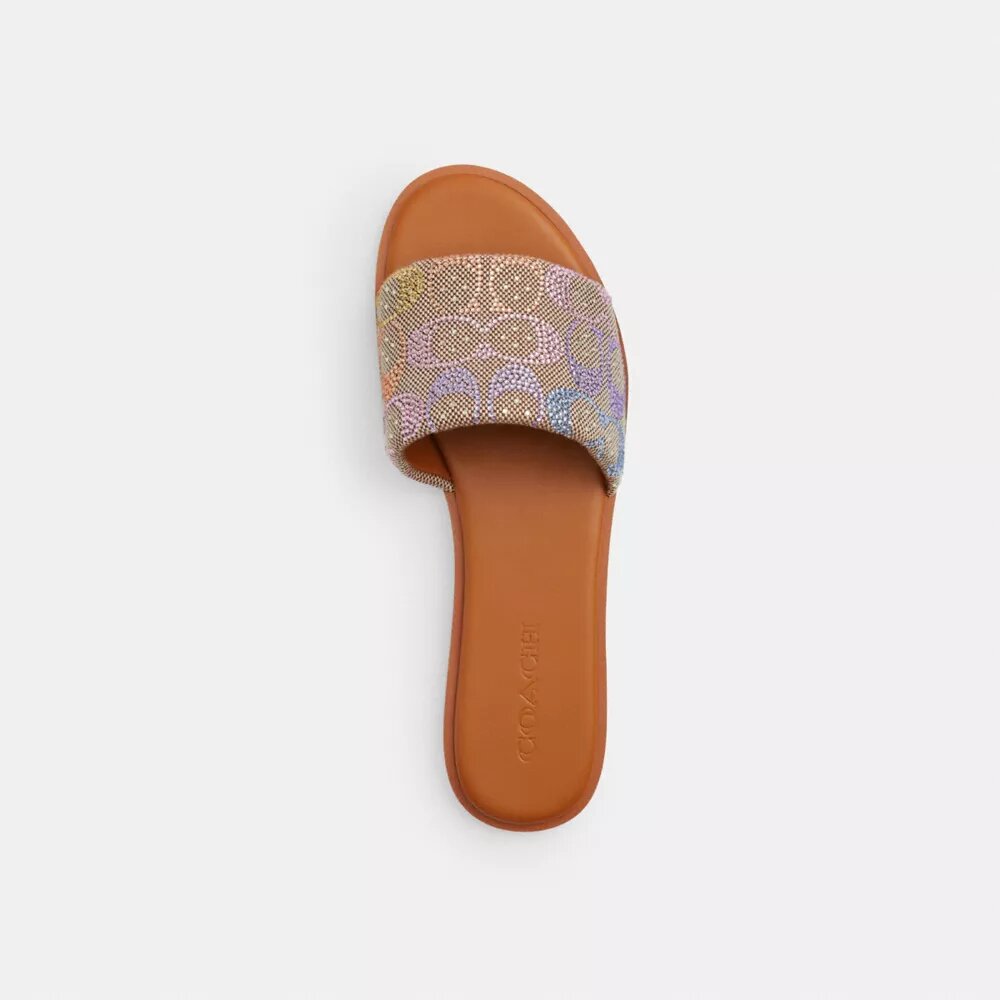 Holly-sandalen in Crystal Signature-jacquard