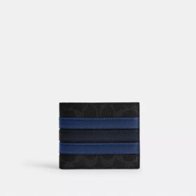 ID-portemonnee in Signature Canvas met varsity-streep
