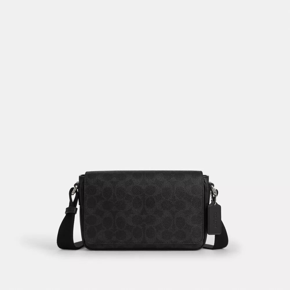 Jack kleine crossbodytas met klep van Signature Canvas