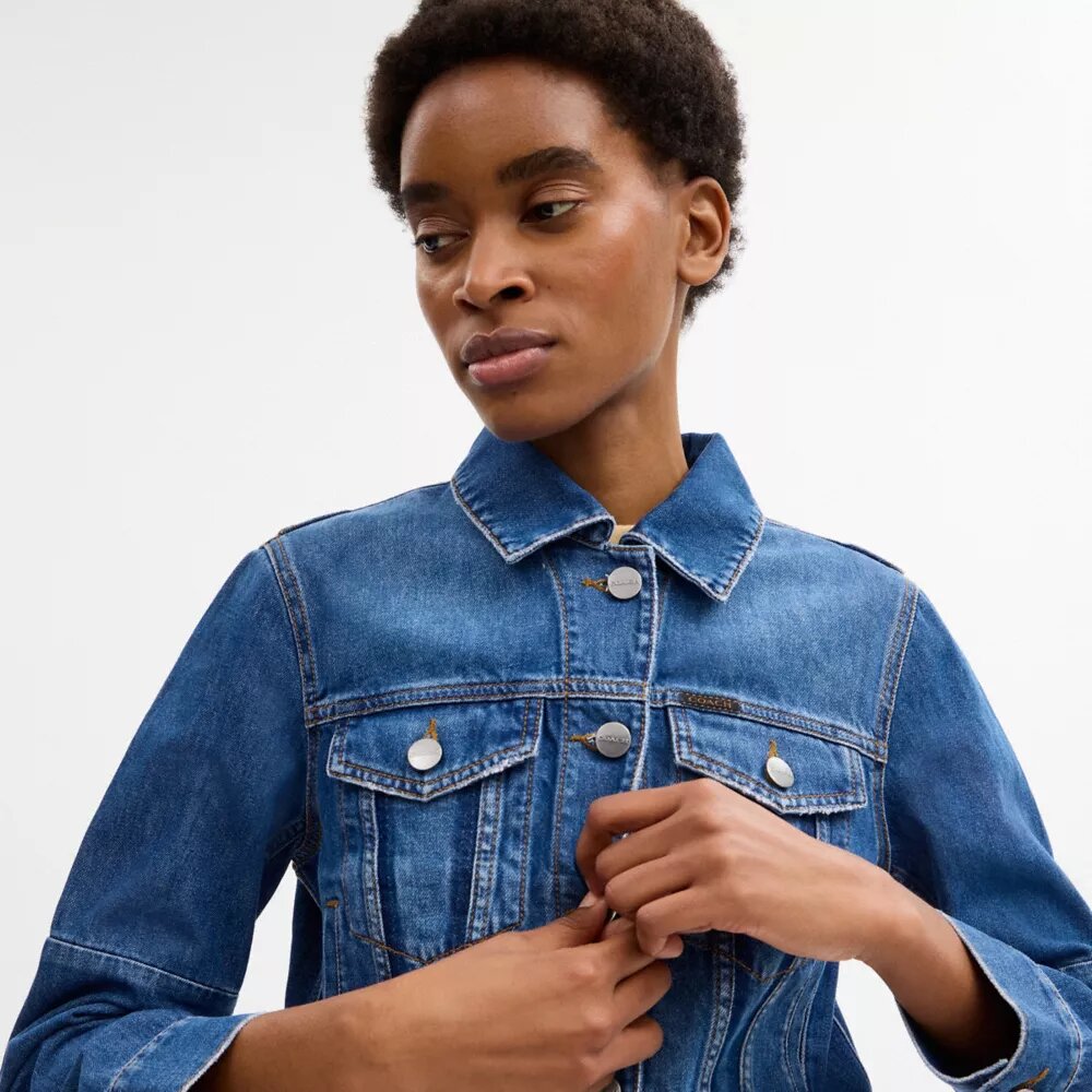 Jassen van gekrompen denim