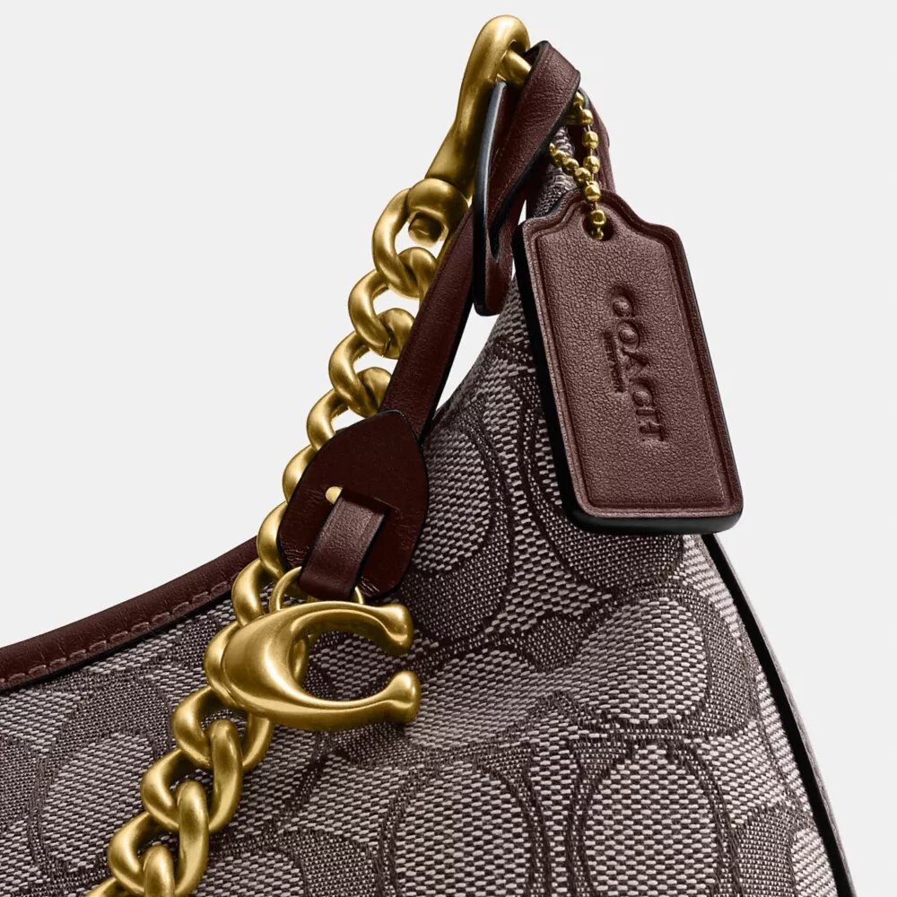 Juliet-schoudertas 25 in Signature Jacquard