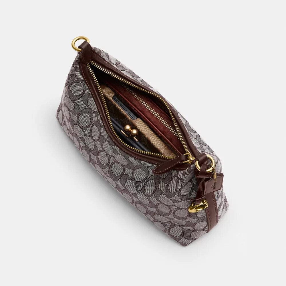 Juliet-schoudertas 25 in Signature Jacquard