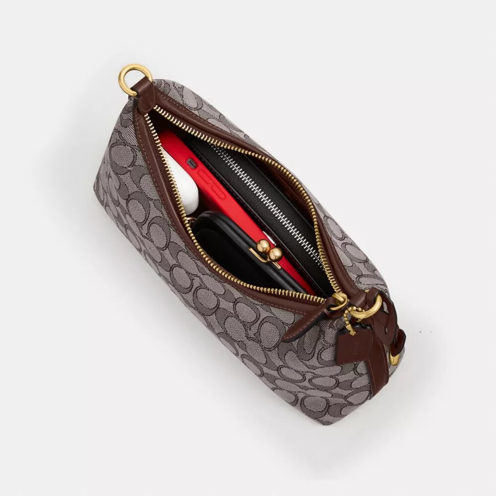 Juliet-schoudertas 25 in Signature Jacquard