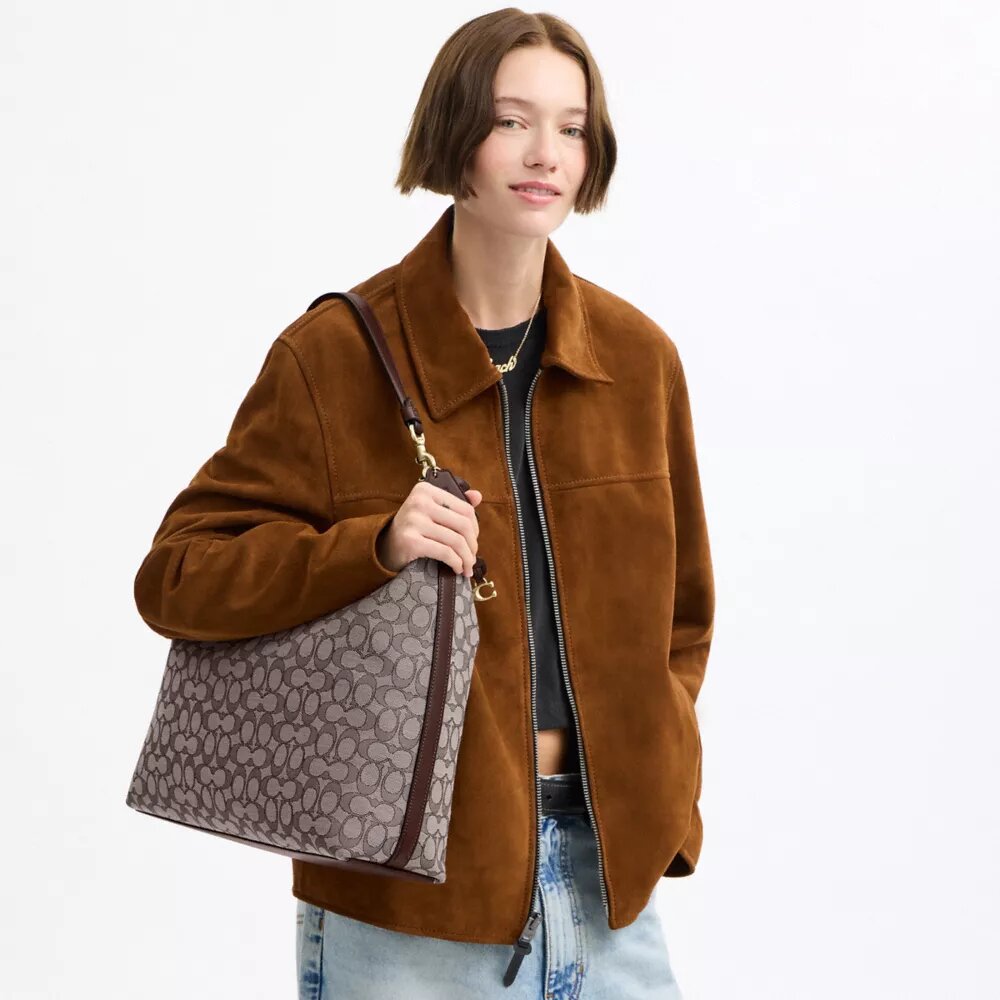 Juliet-schoudertas 38 in kenmerkend jacquard