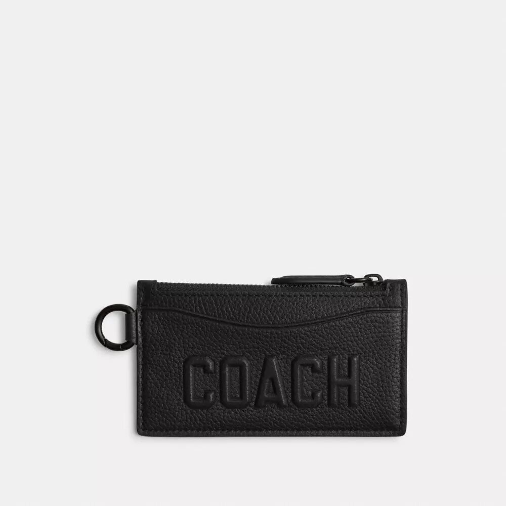 Kaartenetui met rits en Coach-afbeelding