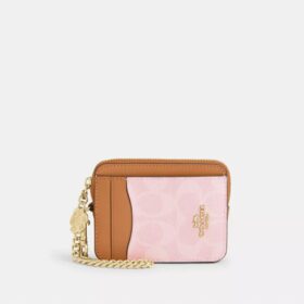 Kaartenetui met ritssluiting van Signature Canvas met Bedels