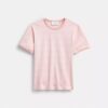 Kenmerkend T-shirt met rand in biologisch katoen