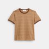 Kenmerkend T-shirt met rand in biologisch katoen