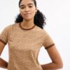 Kenmerkend T-shirt met rand in biologisch katoen