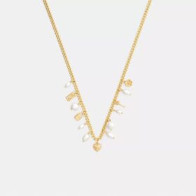 Ketting met parel- en hartbedel
