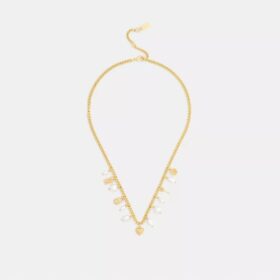 Ketting met parel- en hartbedel