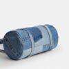 Kisslock Barrel-tas 28 van hergebruikt denim