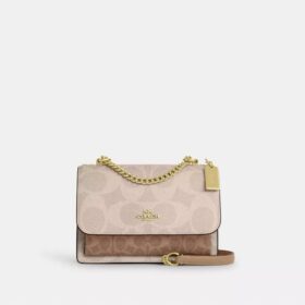 Klare crossbodytas van blokpatroon Signature Canvas