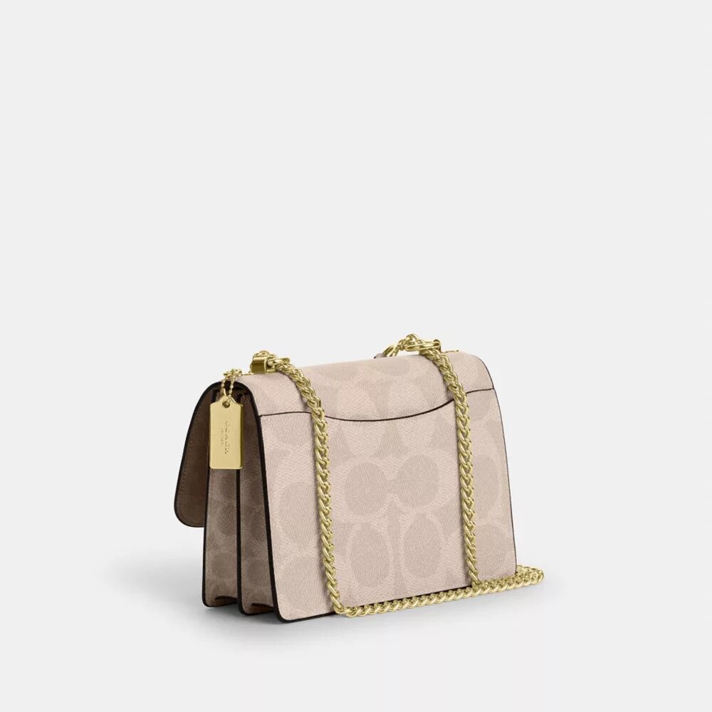 Klare crossbodytas van blokpatroon Signature Canvas