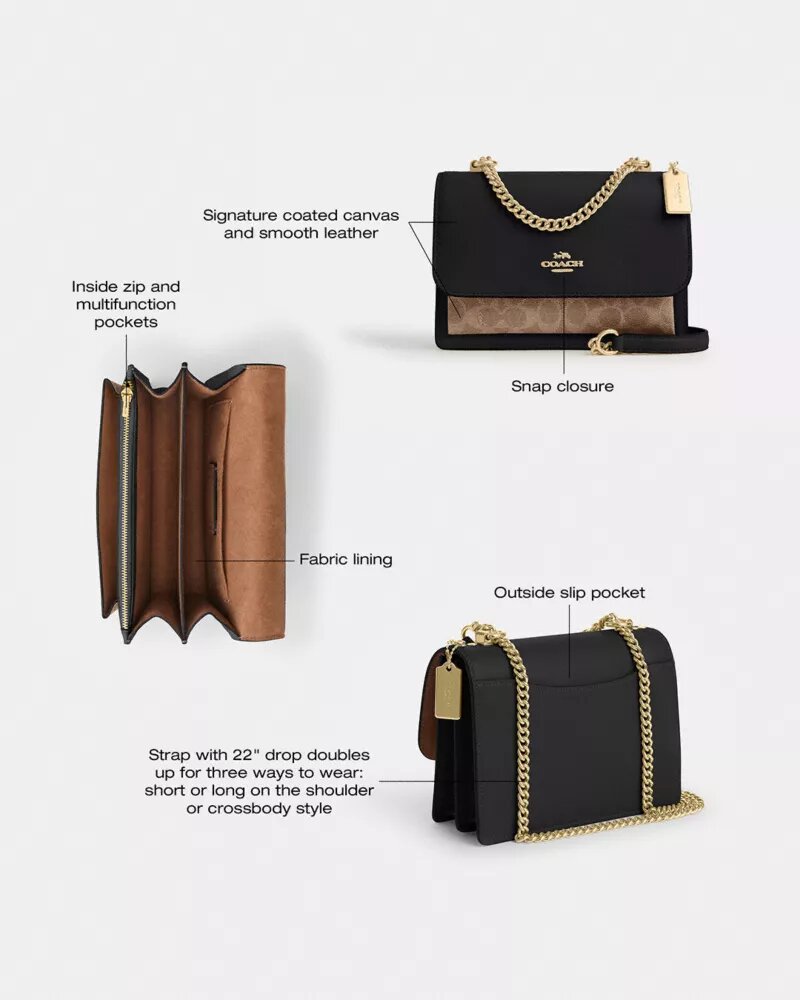 Klare-crossbodytas van Signature Canvas