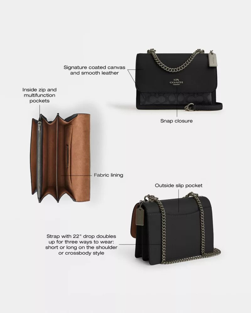 Klare-crossbodytas van Signature Canvas