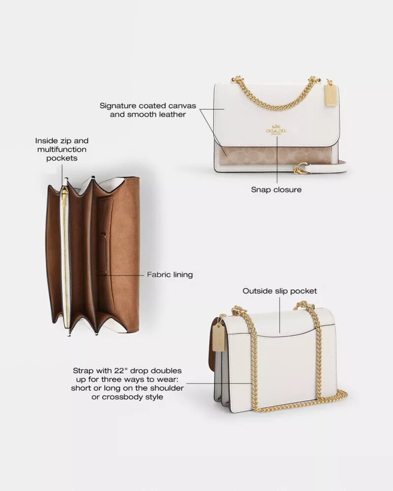 Klare-crossbodytas van Signature Canvas