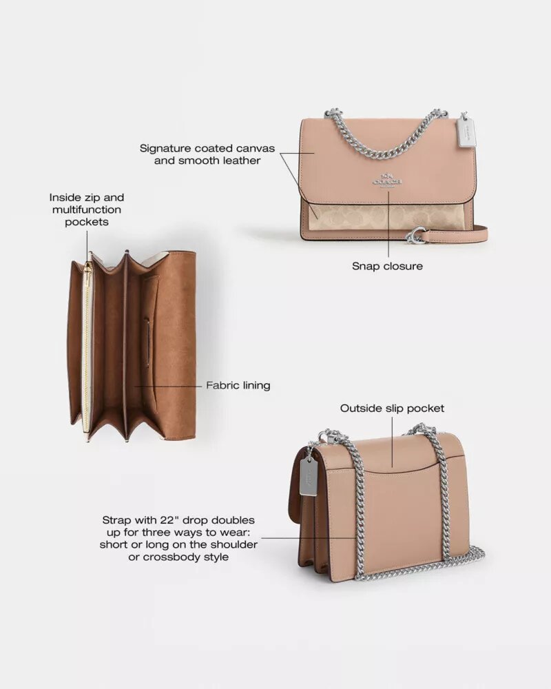 Klare-crossbodytas van Signature Canvas