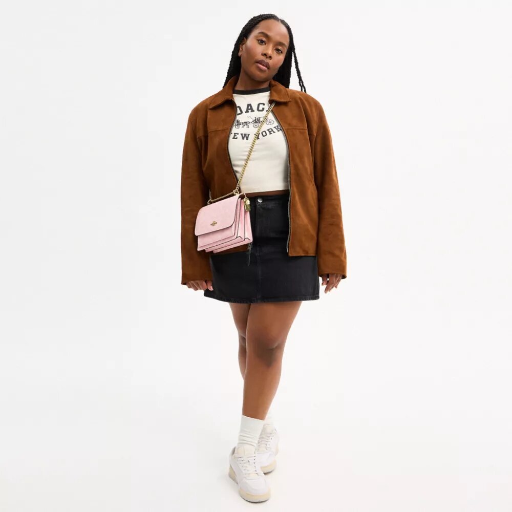 Klare crossbodytas van Signature Canvas met Bedels