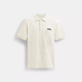 Klassiek Poloshirt met Horse and Carriage-motief van biologisch katoen