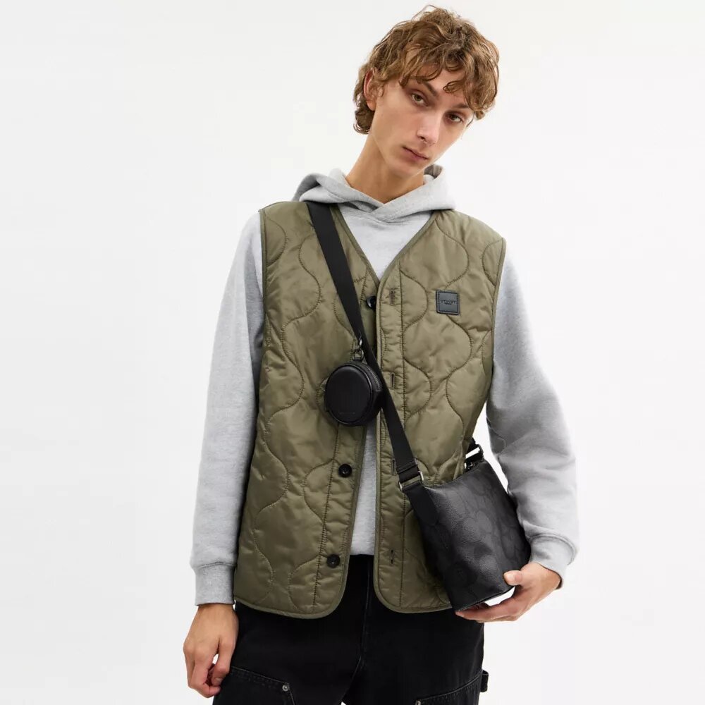 Kleine Finn-crossbodytas met etui van Signature Canvas