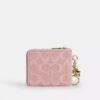 Kleine hoekportemonnee met ritssluiting in kenmerkend denim met bedels