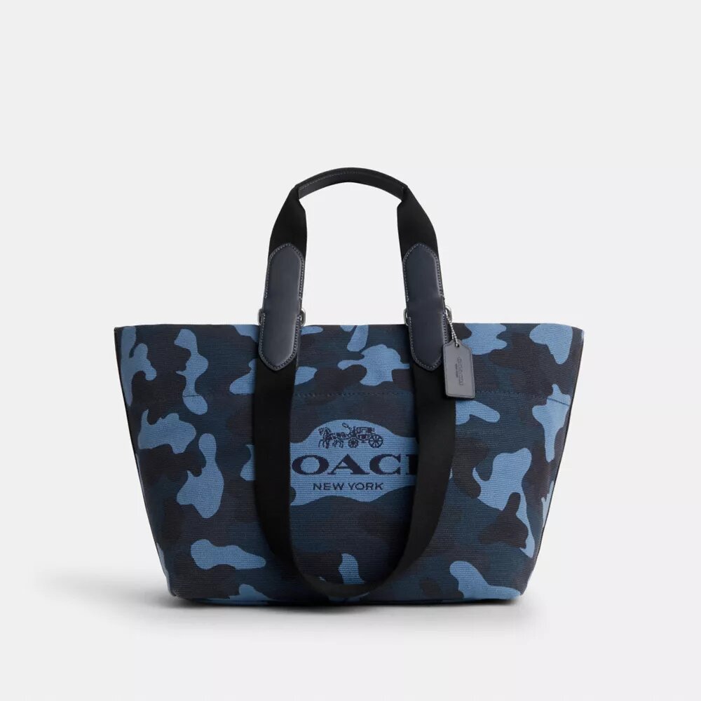 Kleine Tote bag met camouflageprint