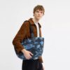 Kleine Tote bag met camouflageprint