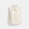 Korte mouwloze blouse