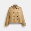Korte trenchcoat met kenmerkende kraag