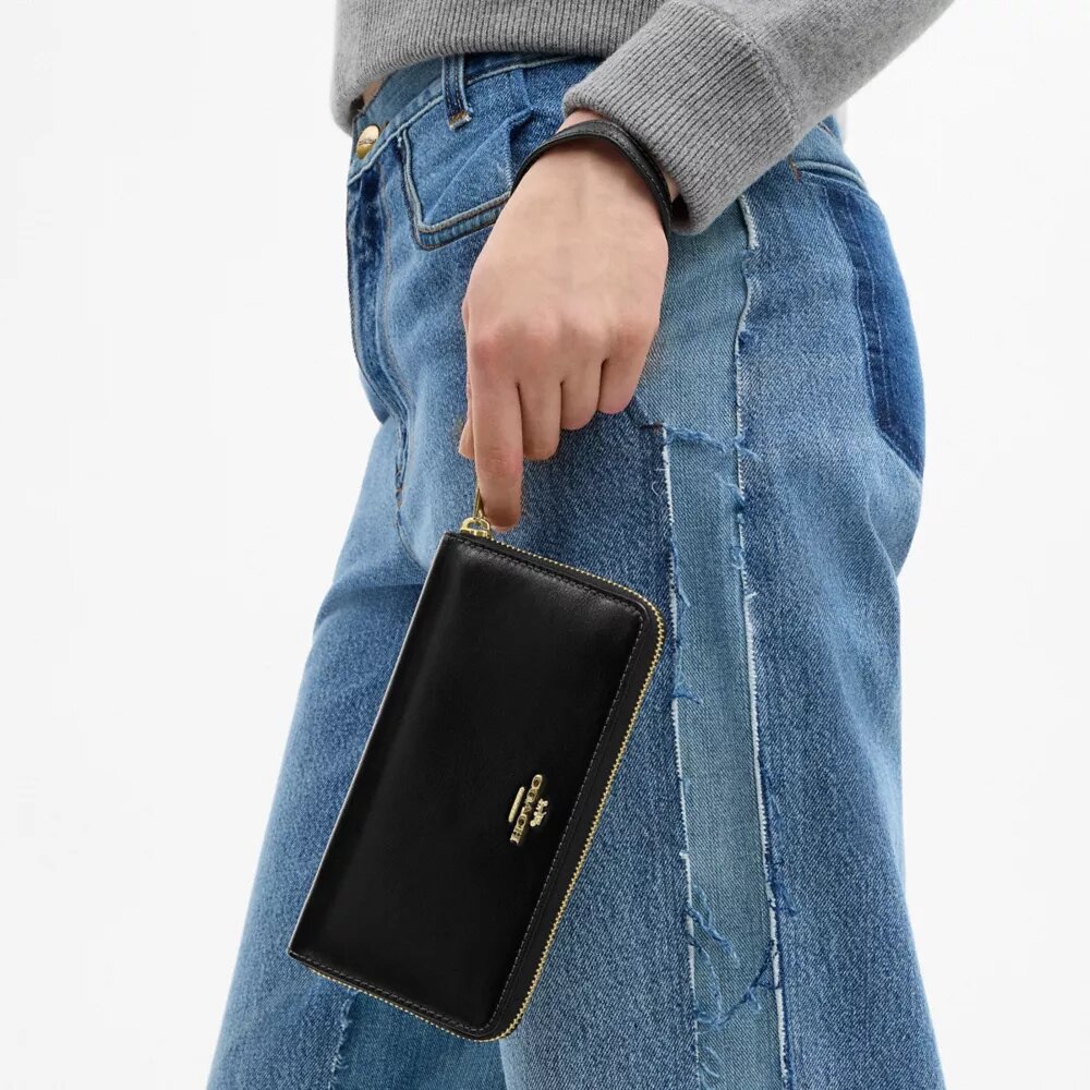 Lange portemonnee met rits rondom