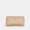 Lange portemonnee met rits rondom en Signature Canvas