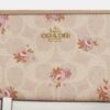 Lange portemonnee met rits rondom van Signature Canvas met bloemenprint