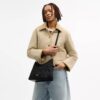 Laurel-schoudertas in kenmerkend denim