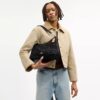 Laurel-schoudertas in kenmerkend denim