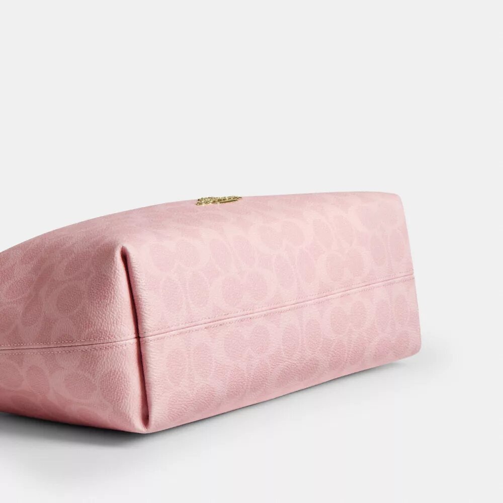 Laurel-schoudertas van Signature Canvas met bedels