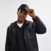 Leren baseballpet