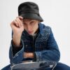 Leren buckethoed