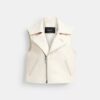 Leren motorgilet