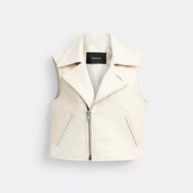 Leren motorgilet