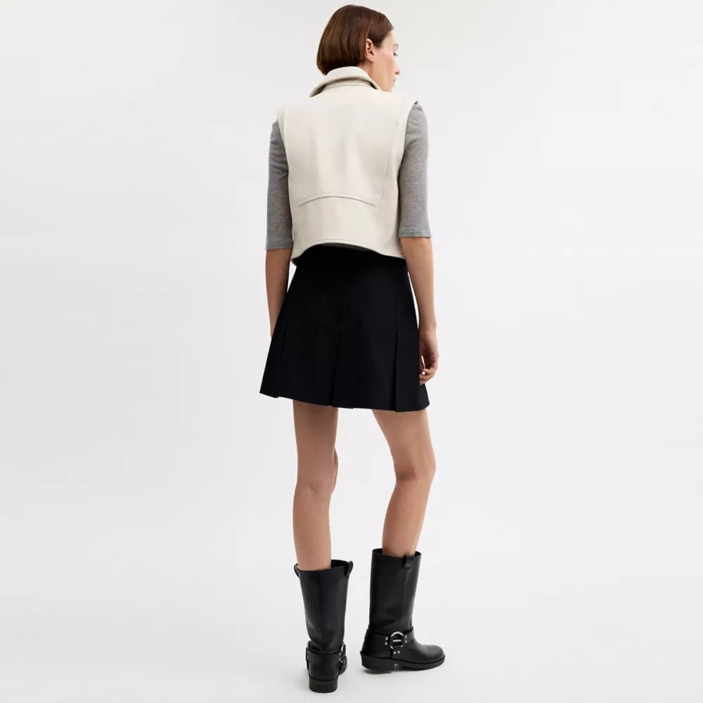 Leren motorgilet
