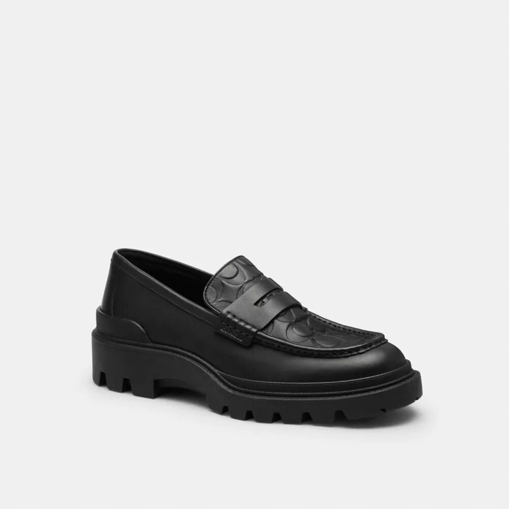 Loafers van kenmerkend leer