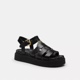 Lucy-zoolsandalen in kenmerkend jacquard