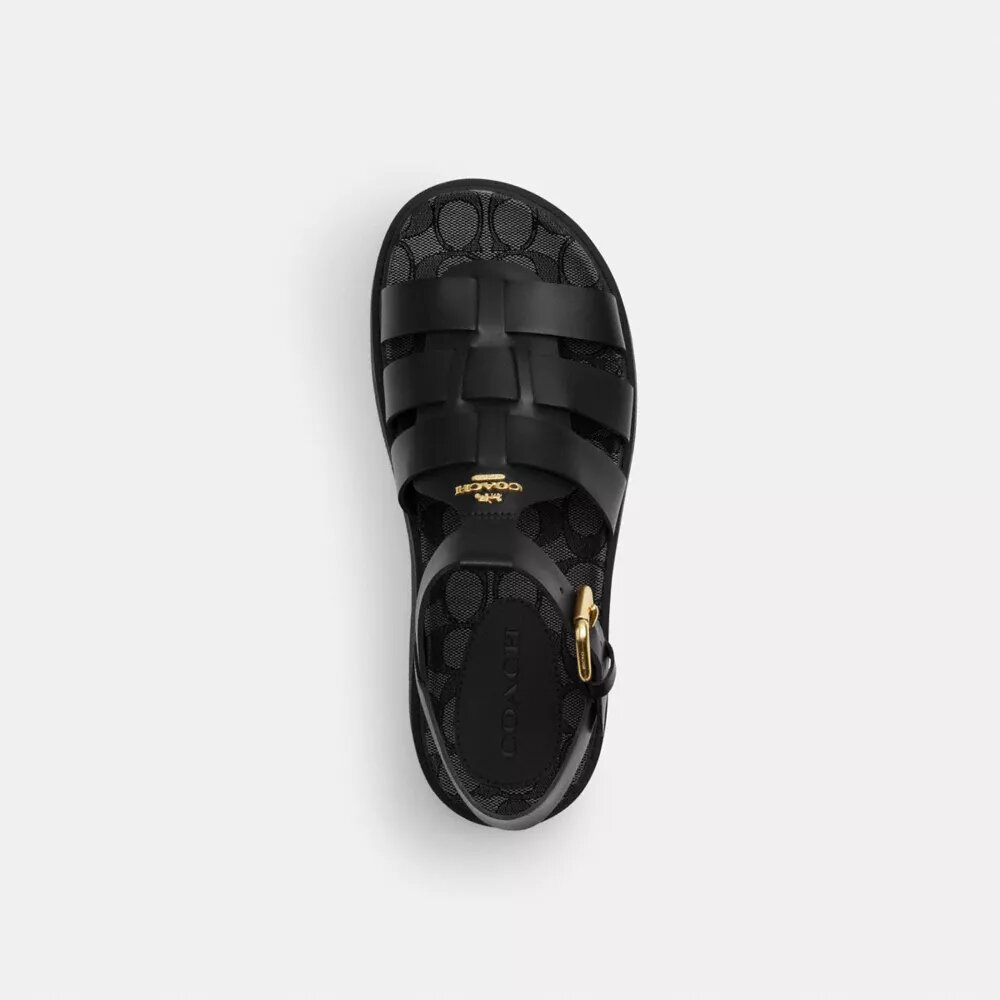 Lucy-zoolsandalen in kenmerkend jacquard